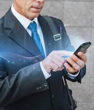 man-using-smartphone-work-connect-with-others